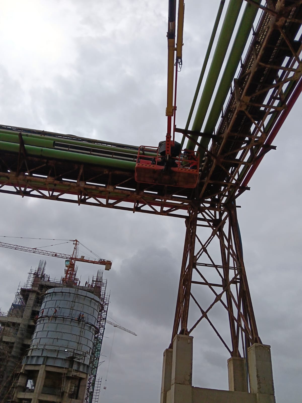 Industrial piping installation