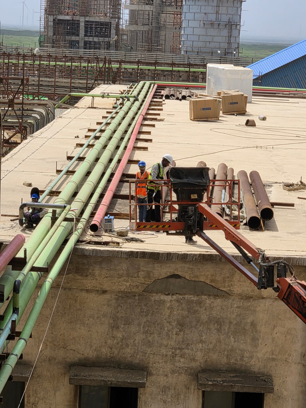 Industrial piping work