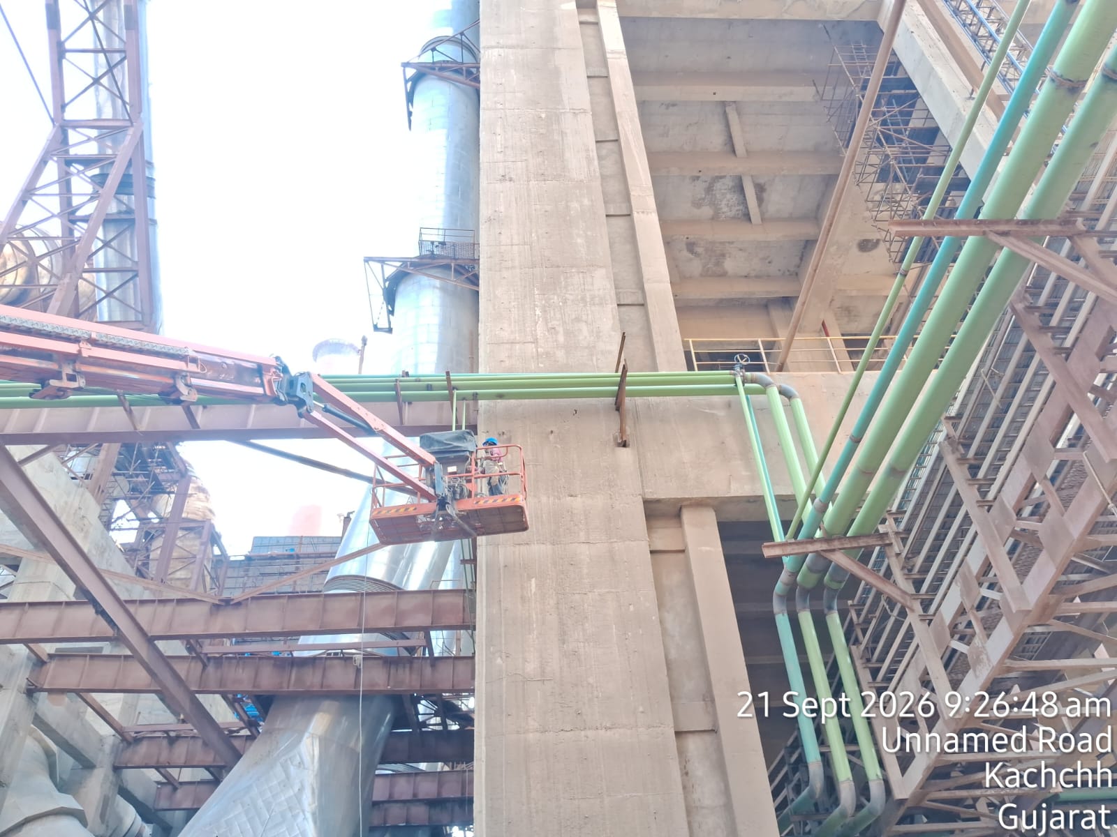 Industrial pipe installation